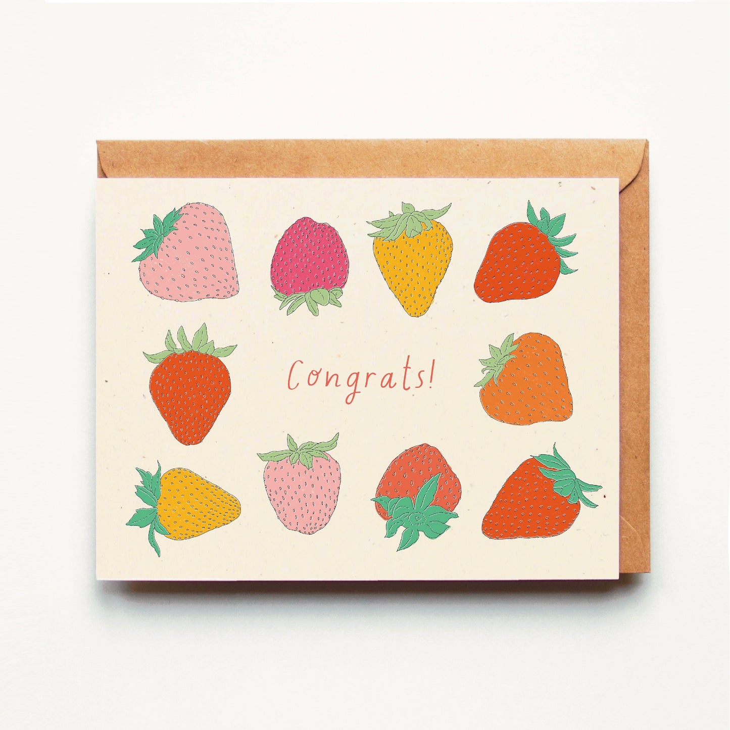 Congrats! - Strawberries - Greeting Card
