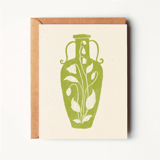 Vase de Fleurs No. 1 in Chartreuse - Everyday Greeting Card