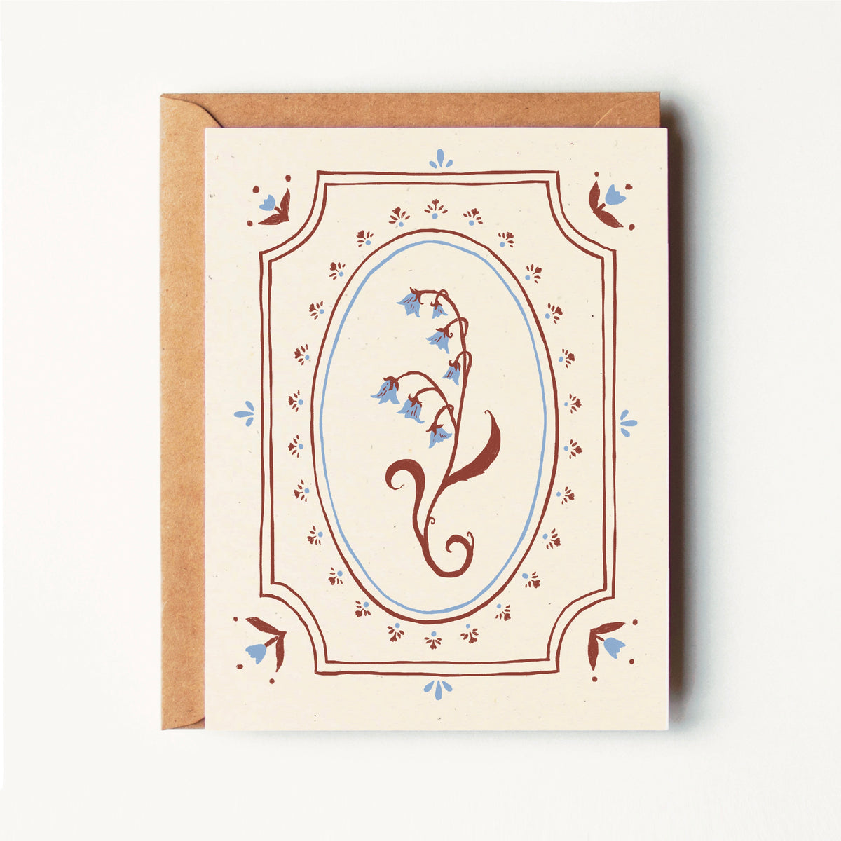Lily Ditsy Floral Border - Everyday Greeting Card (Copy)