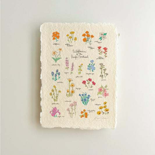Wildflowers of the Pacific Northwest Heirloom Art Print