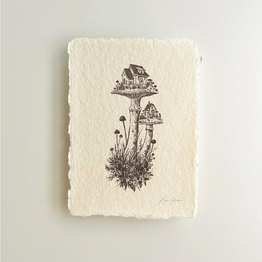 Mushroom House I Heirloom Art Print