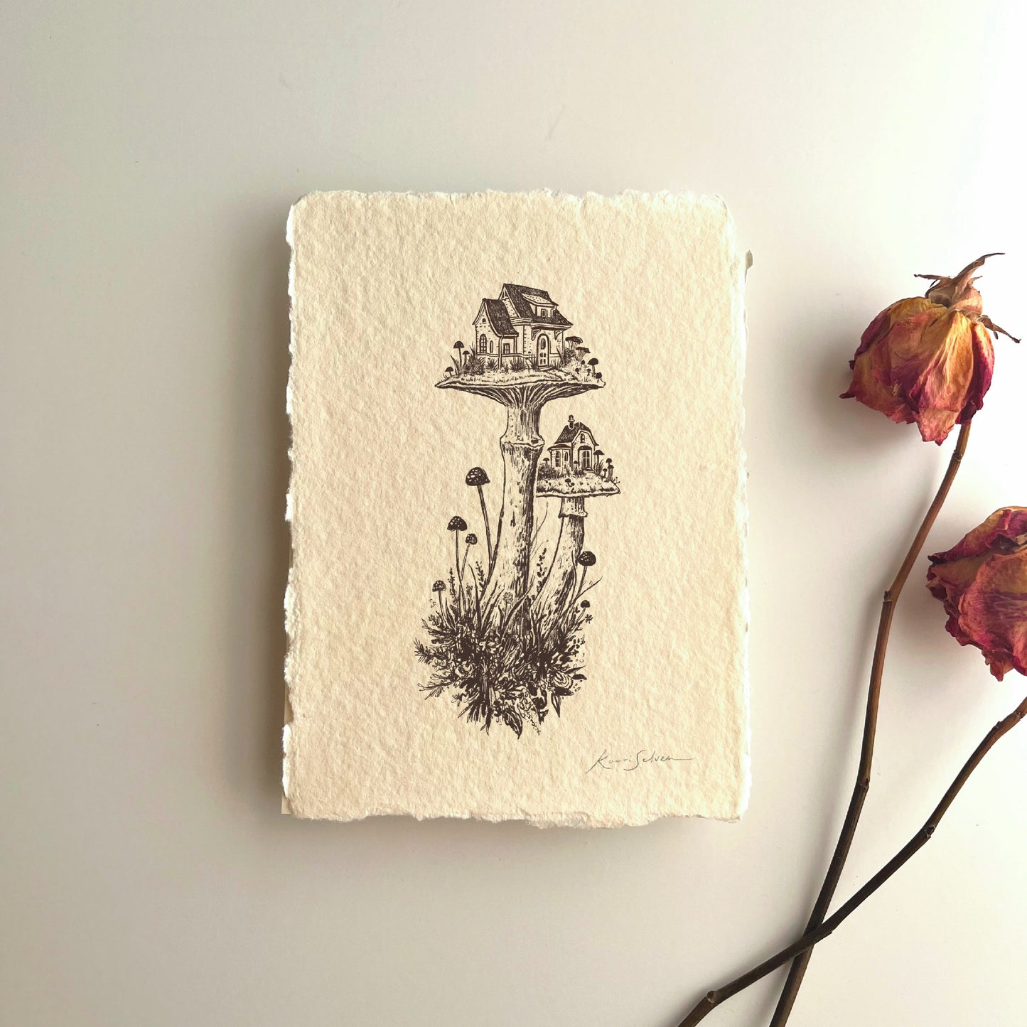 Mushroom House I Heirloom Art Print