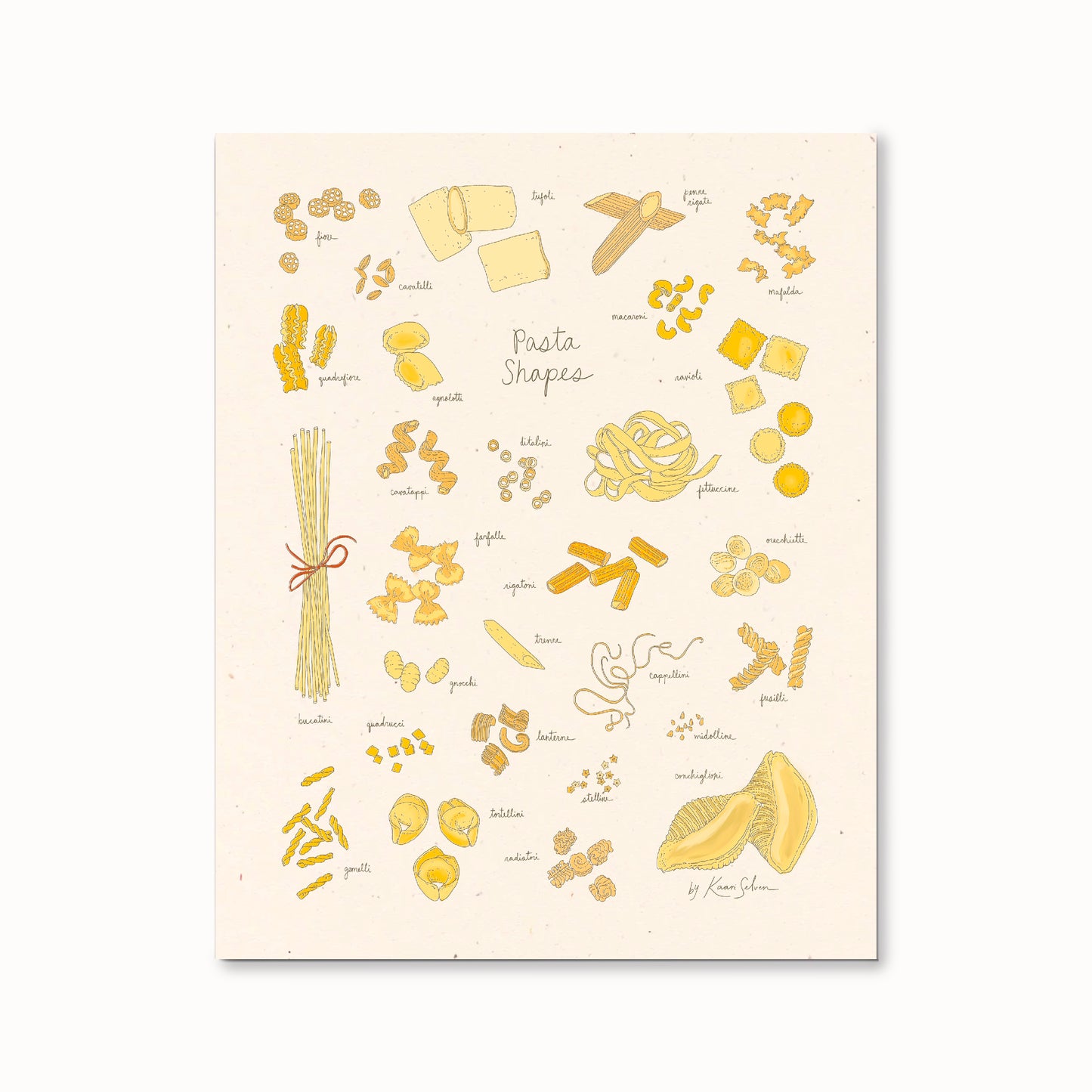 Pasta Shapes Art Print - Open Edition