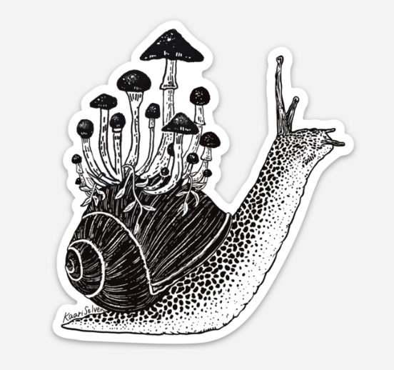 Mushroom Snail Vinyl Sticker