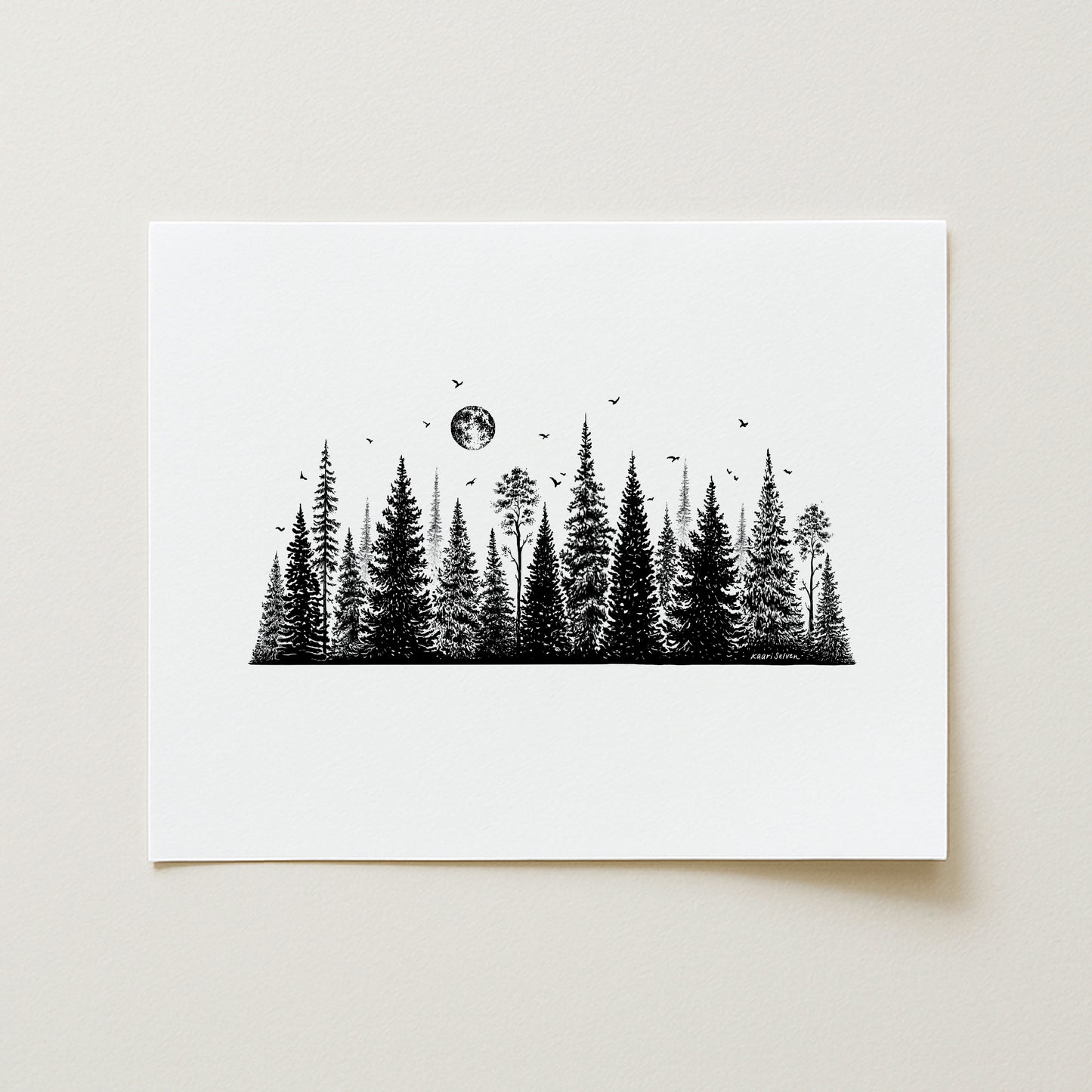 Tree Line Art Print