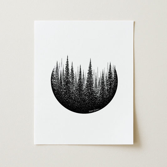 Tree Circle Art Print
