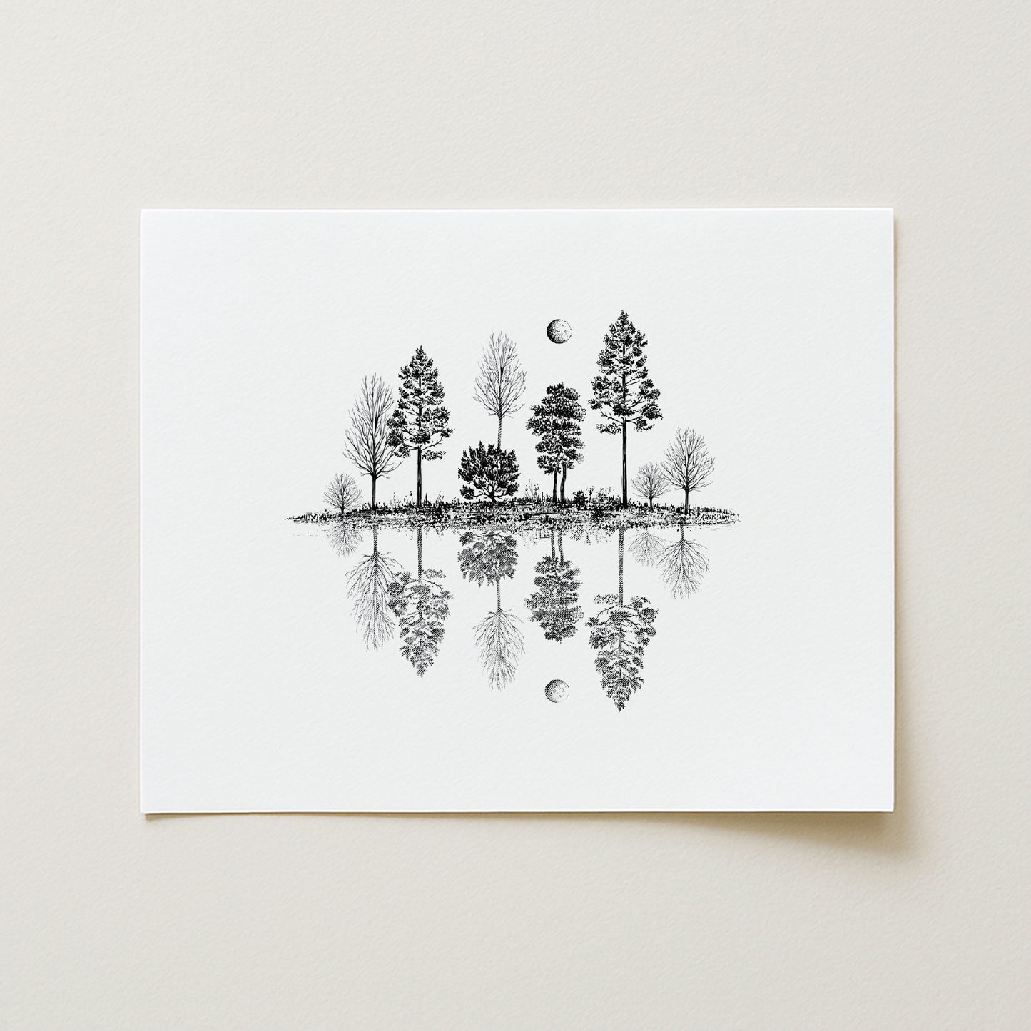 Tree Reflections Art Print