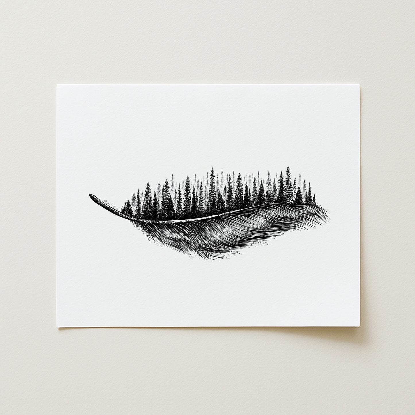 Forested Feather Art Print