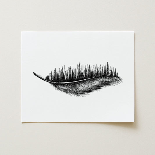 Forested Feather Art Print
