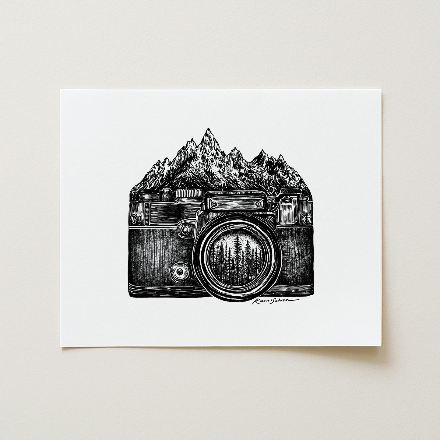 Mountain Camera Art Print