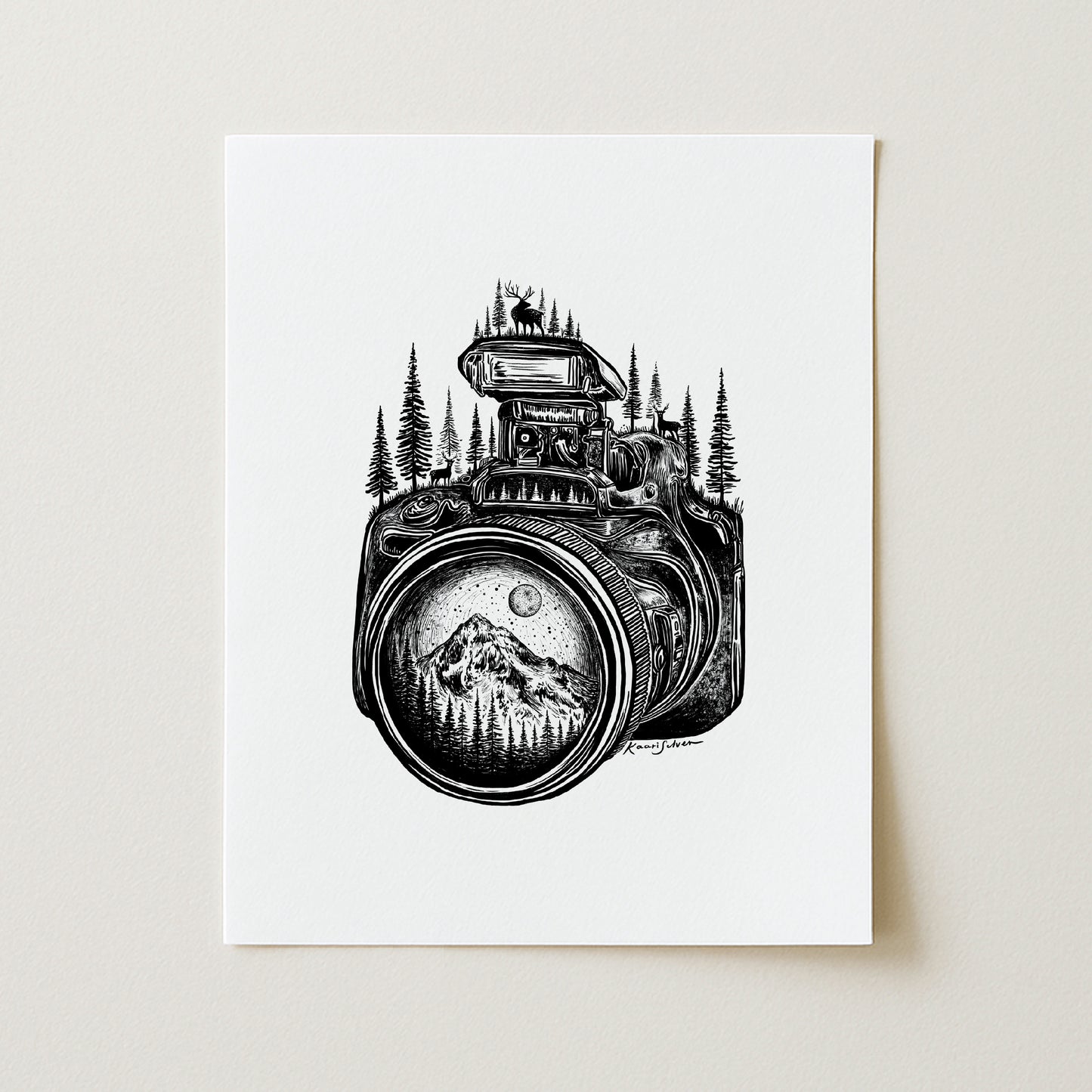 Forested Camera Art Print