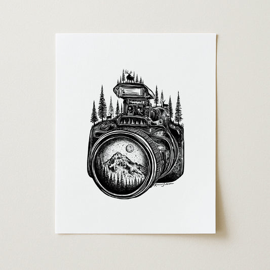 Forested Camera Art Print