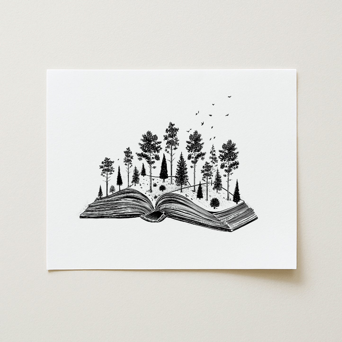 Forested Book Art Print