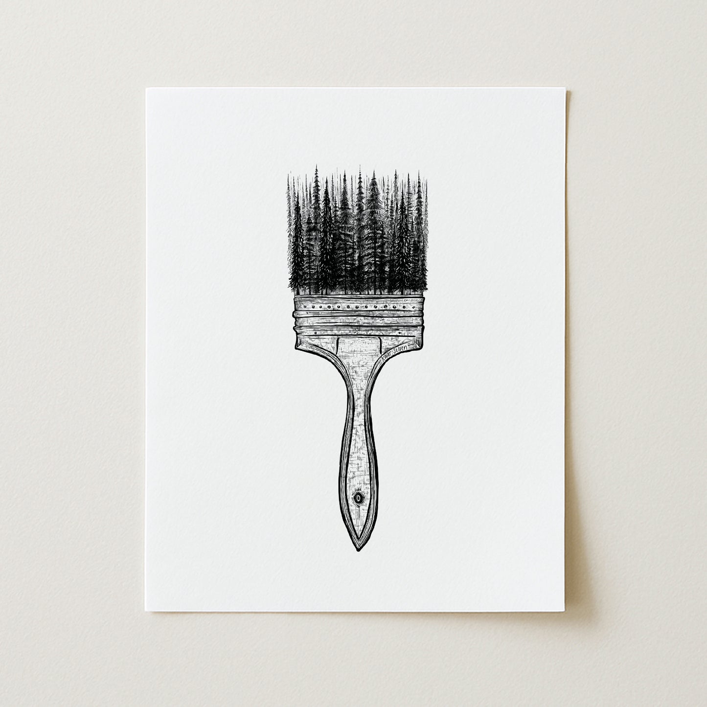 Forested Paintbrush Art Print