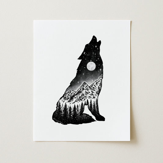 Mountain Wolf Art Print