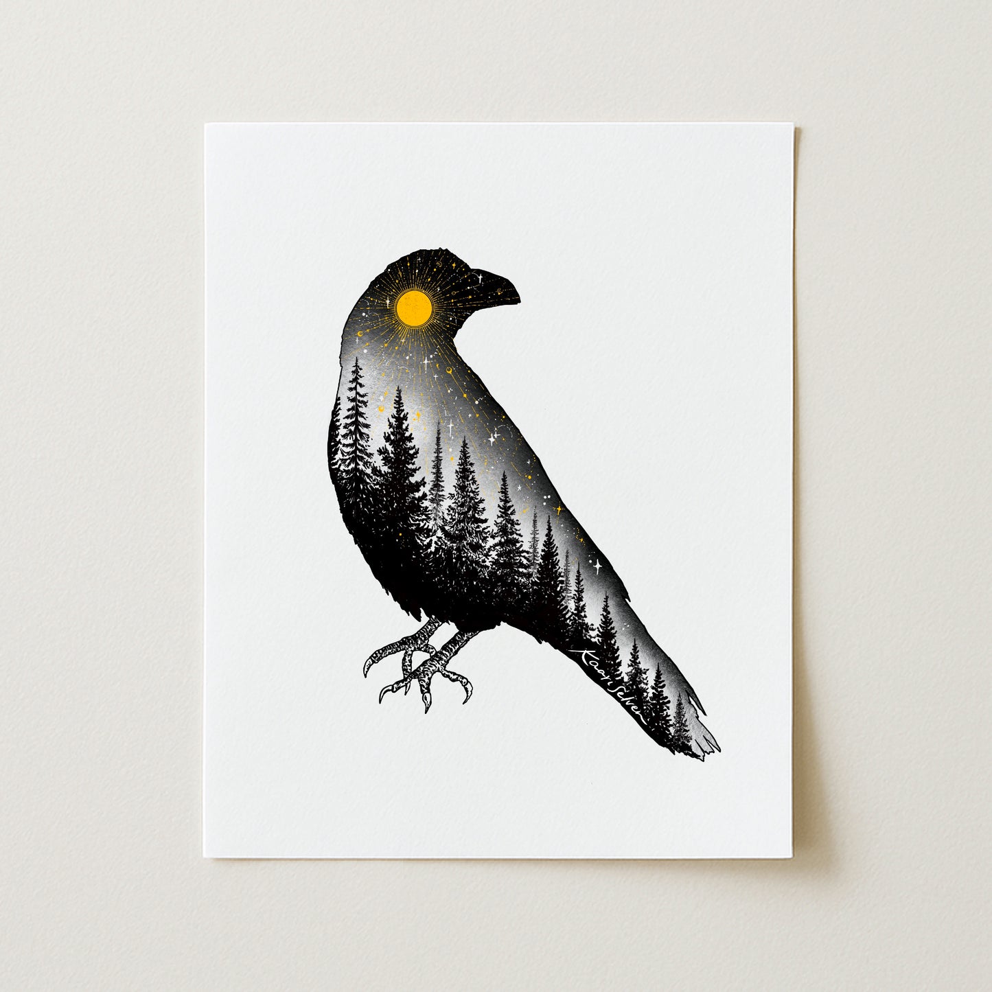 Forested Bird Art Print
