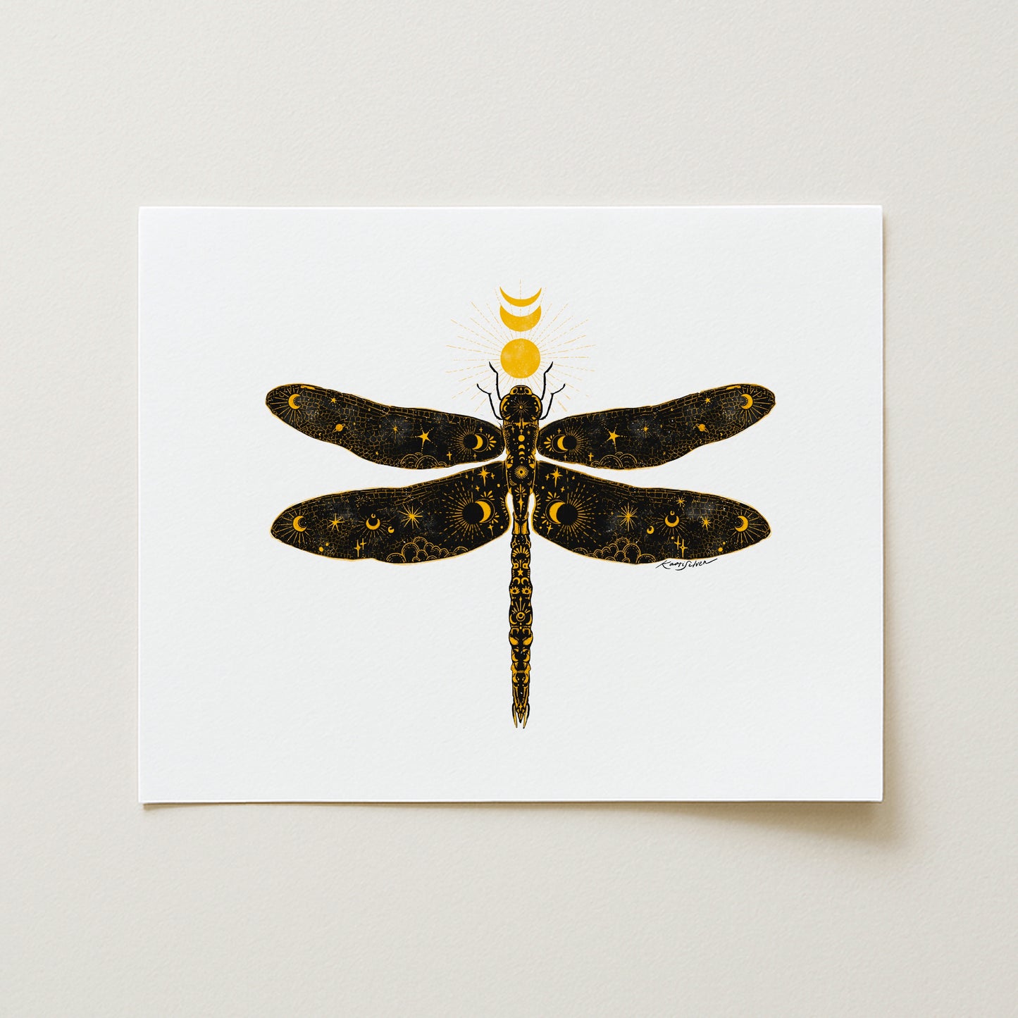 Celestial Dragonfly Art Print