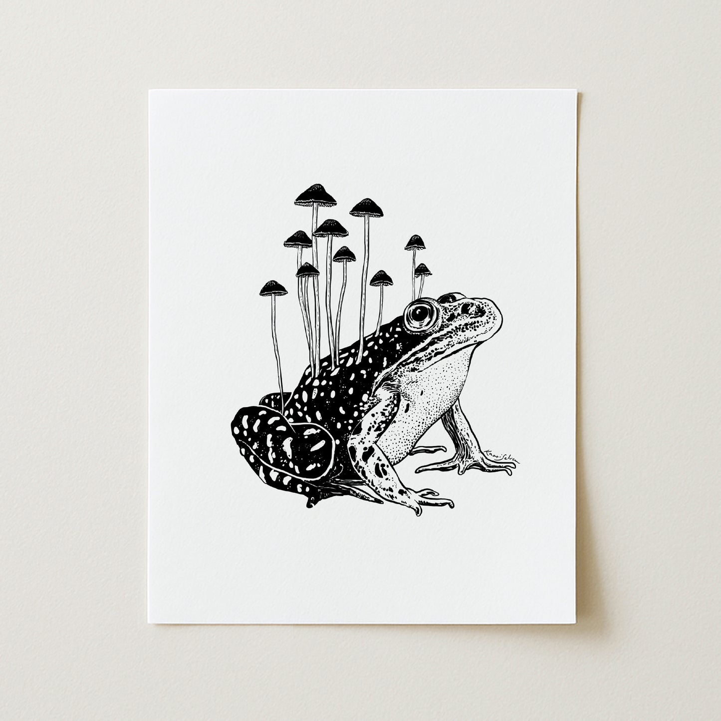 Mushroom Frog Art Print