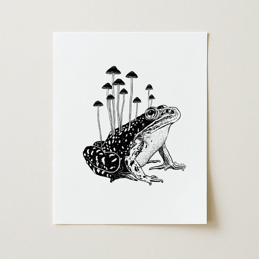 Mushroom Frog Art Print
