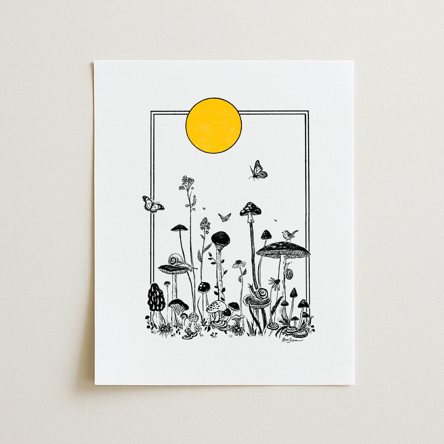 Garden of Mushrooms Art Print