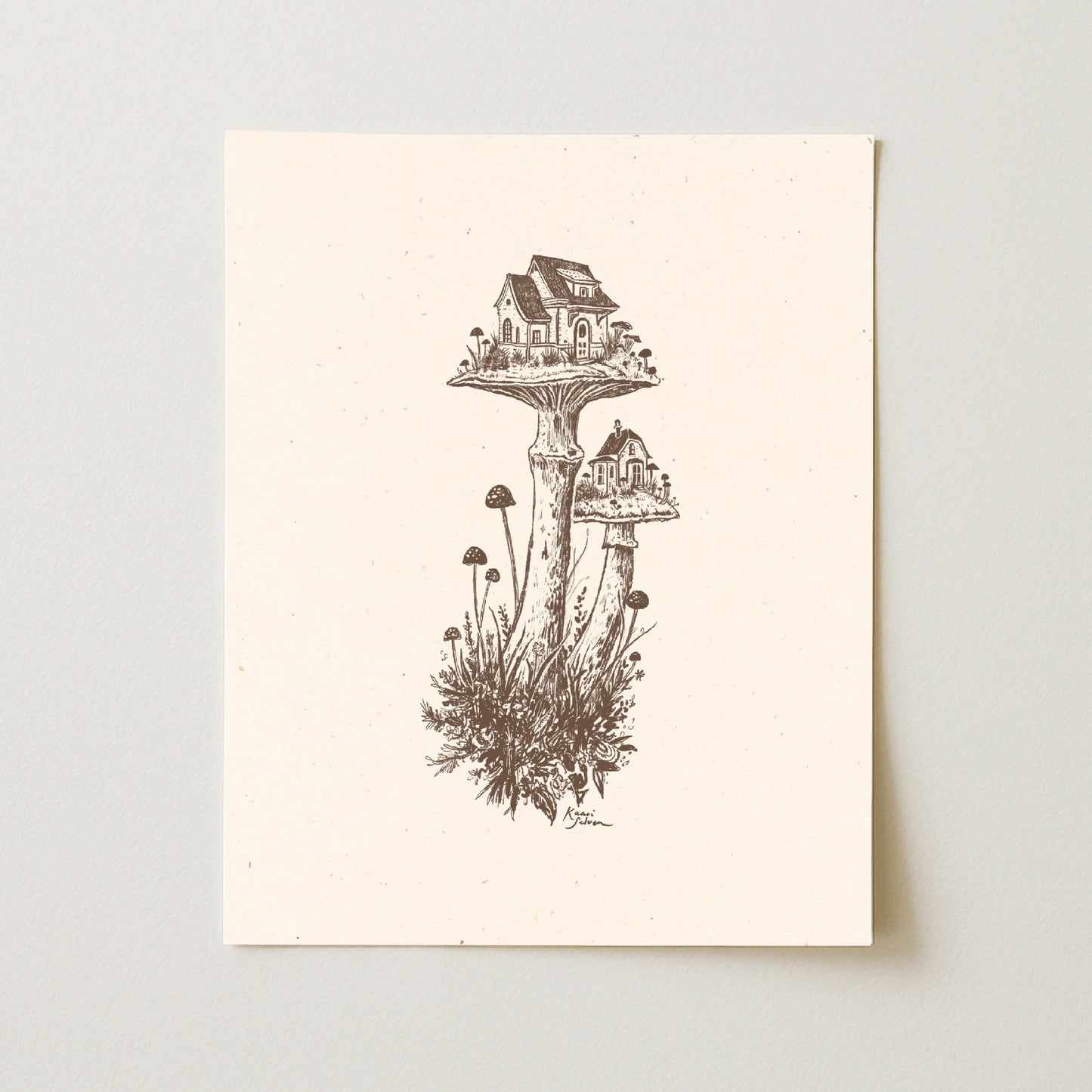 Mushroom House I Art Print
