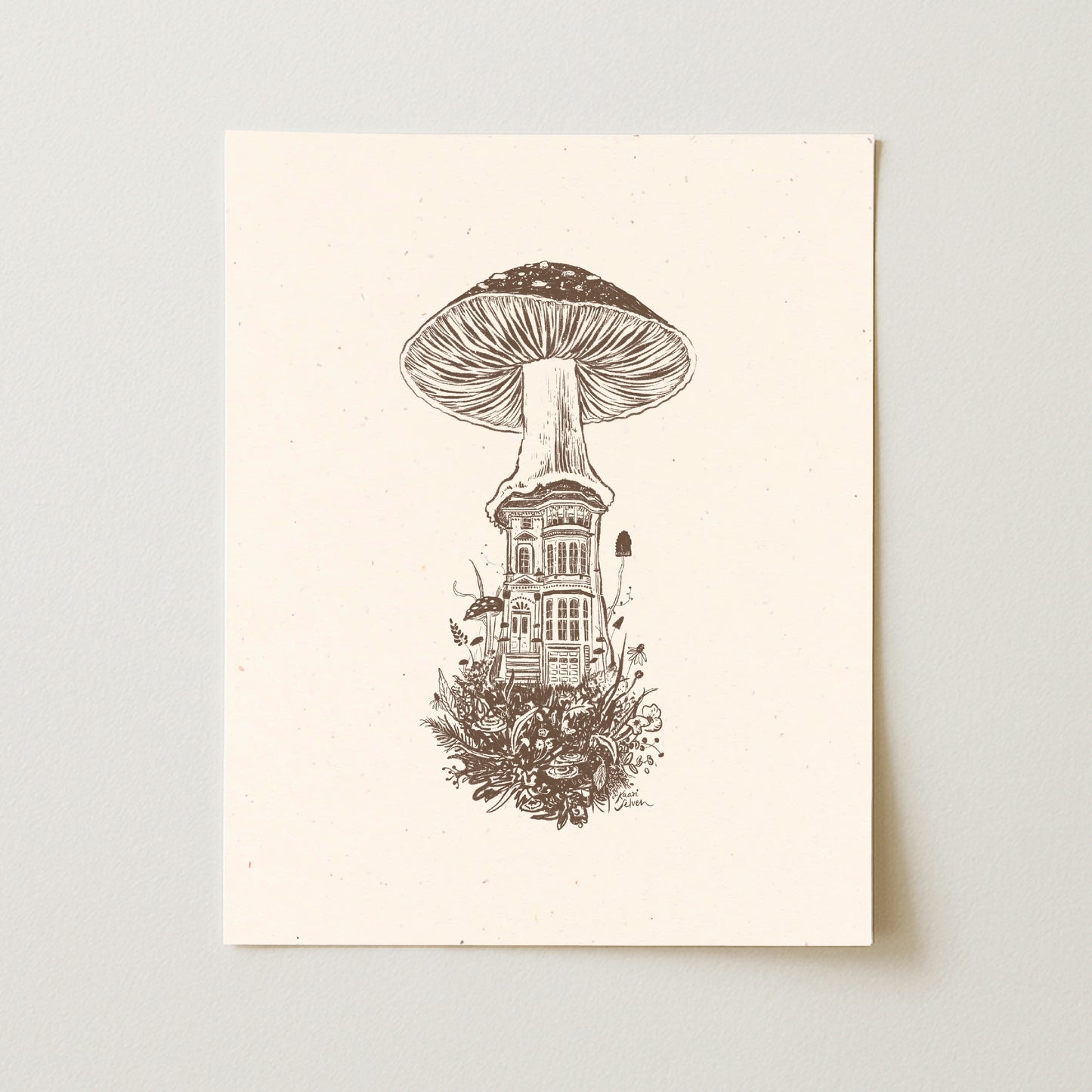 Mushroom House III Art Print