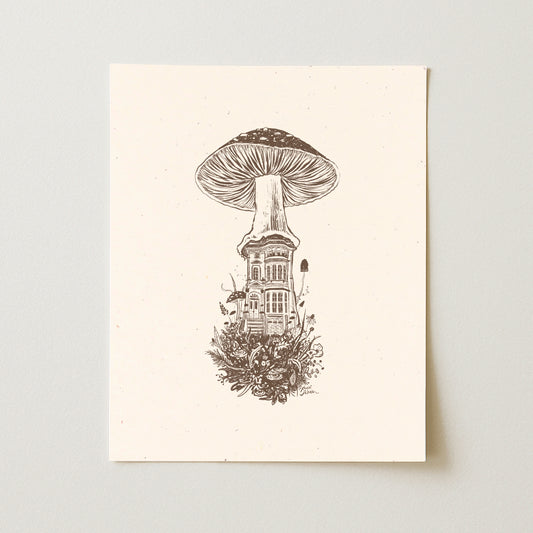 Mushroom House III Art Print