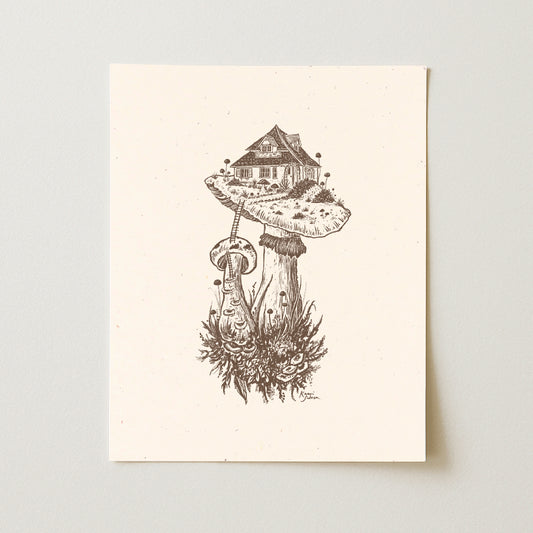 Mushroom House II Art Print - Open Edition