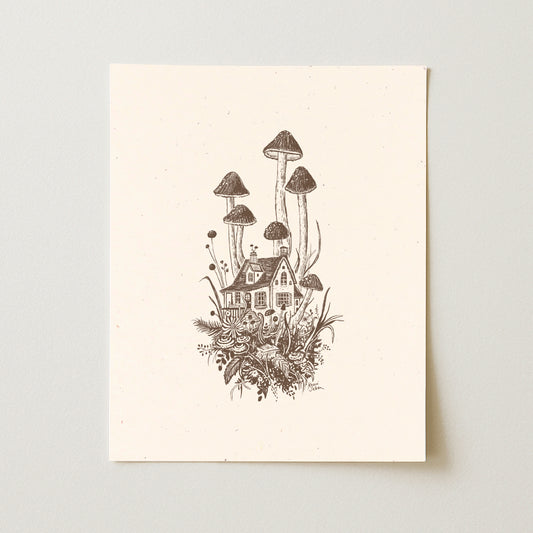 Mushroom House IV Art Print