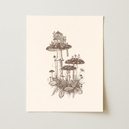 Mushroom House V Art Print - Open Edition