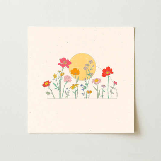 Wildflower Sun Art Print