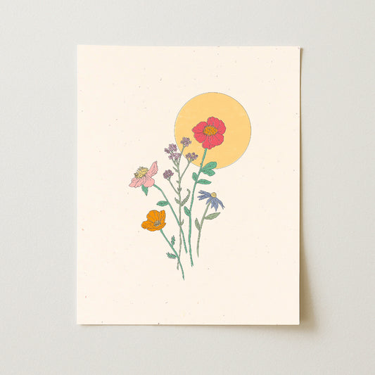 Wildflower Sun II Art Print