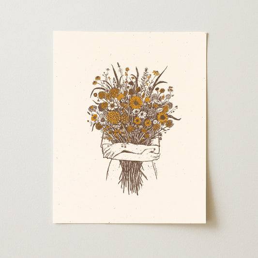 Flowers in Her Arms Art Print - Open Edition