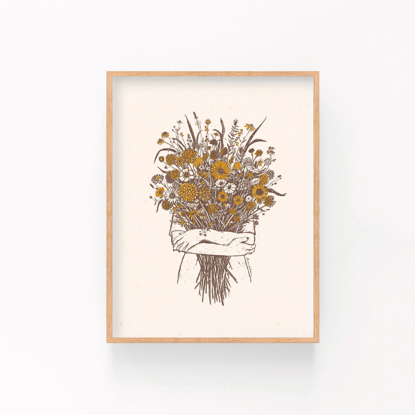 Flowers in Her Arms Art Print - Open Edition