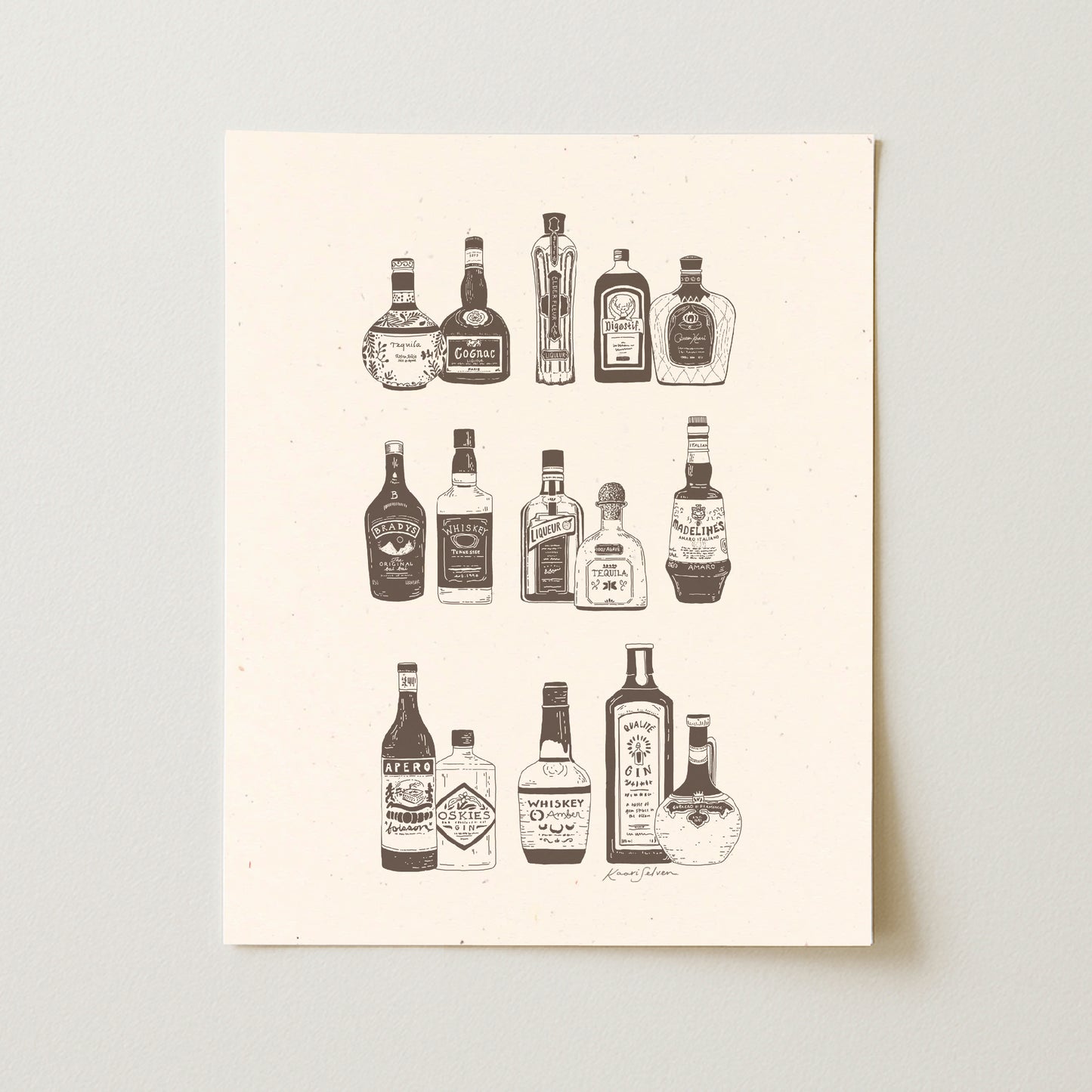 Liquor Bottles Art Print