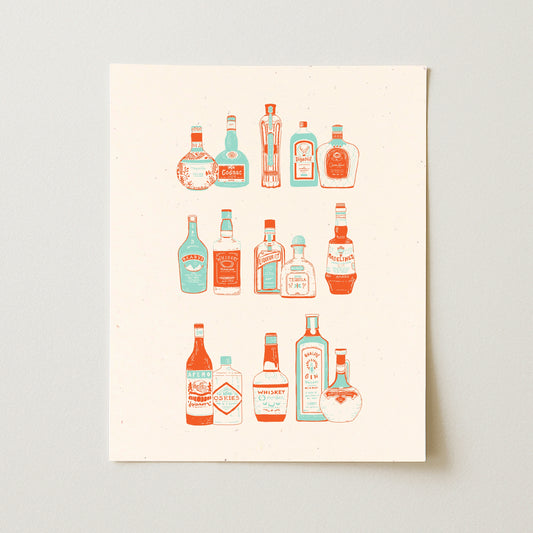 Liquor Bottles Art Print