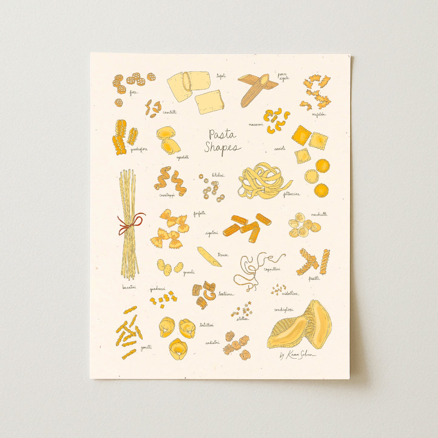 Pasta Shapes Art Print - Open Edition
