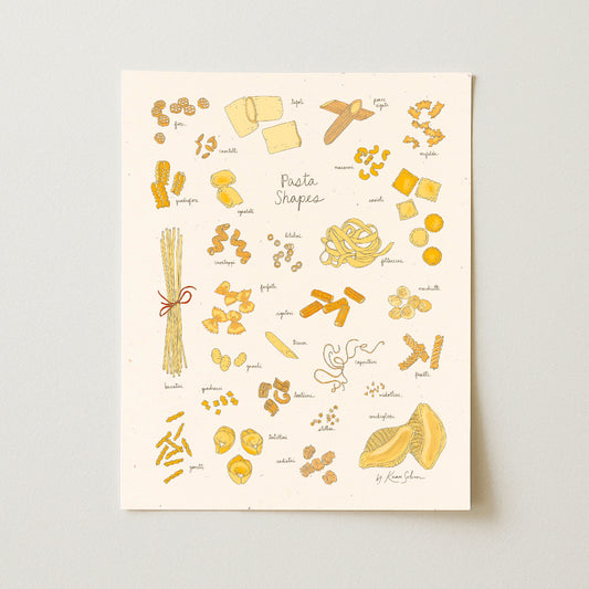 Pasta Shapes Art Print - Open Edition