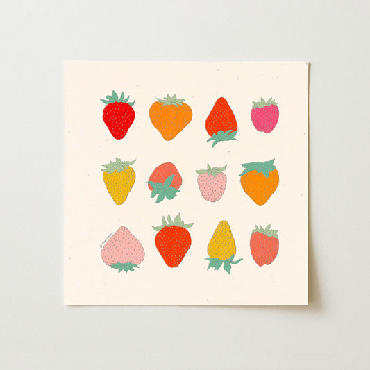 Just Strawberries Art Print