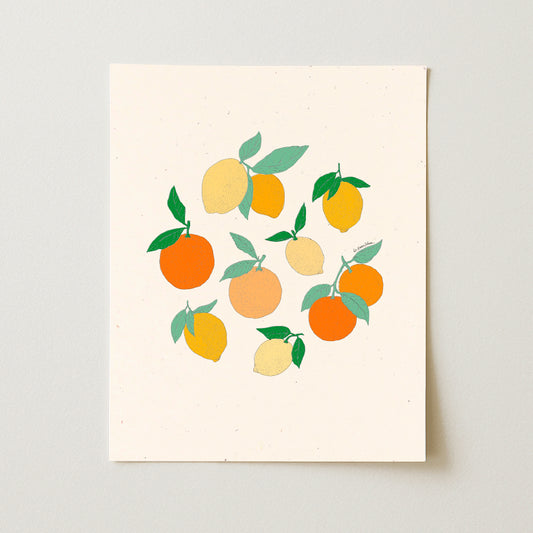 Citrus Circle Art Print