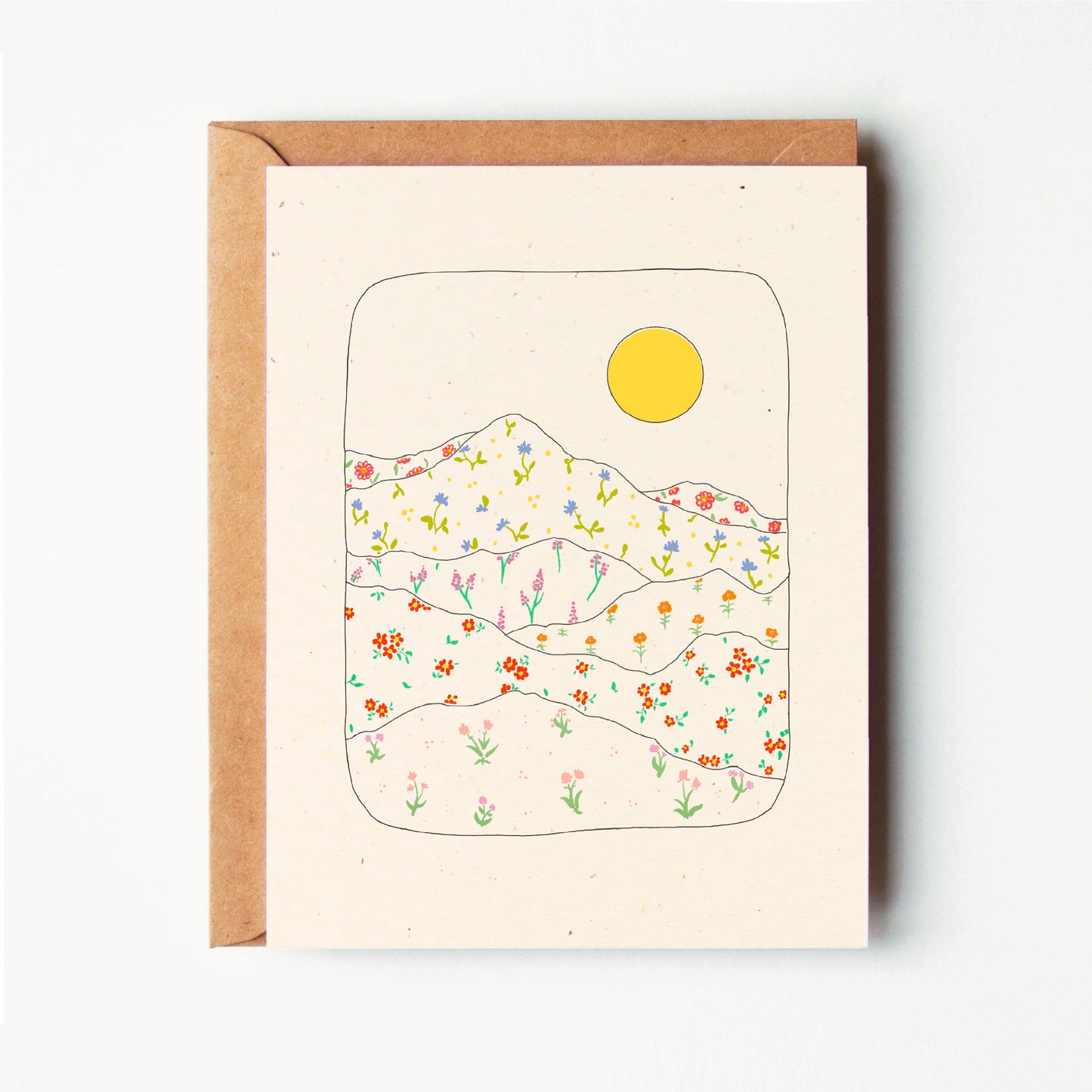 Mountain Floral Greeting Card