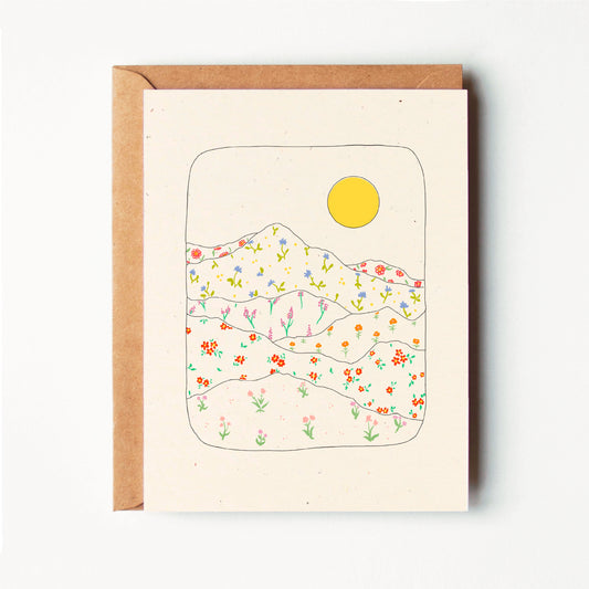 Mountain Floral Greeting Card