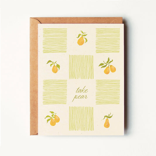 Take Pear - Cottage Textile - Greeting Card
