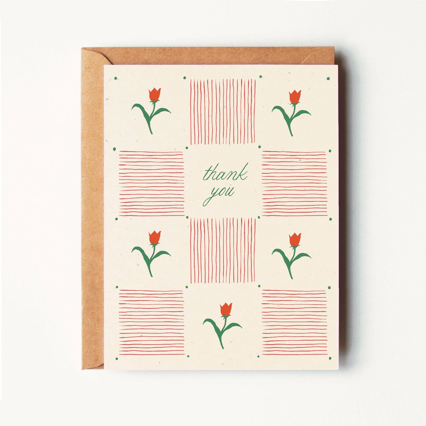 Thank You - Cottage Tulips - Greeting Card