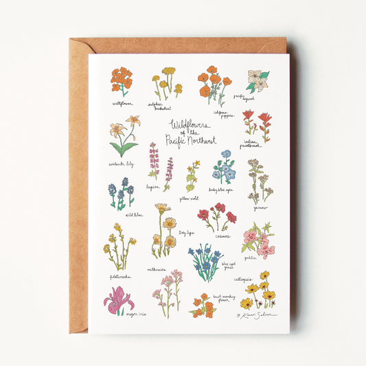 Wildflowers of the Pacific Northwest Greeting Card