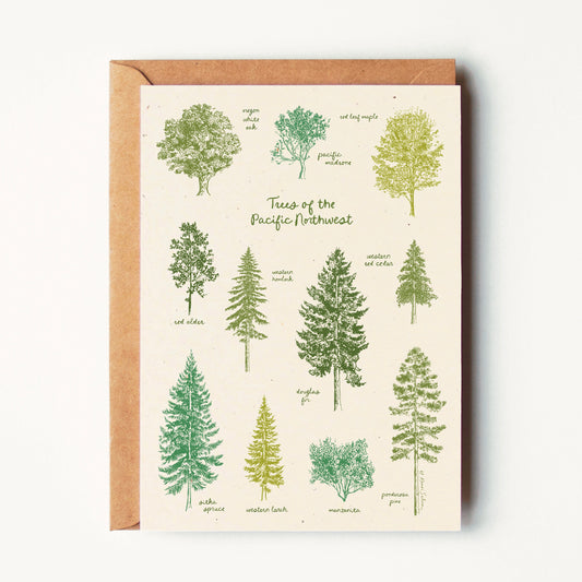 Trees of the Pacific Northwest Greeting Card