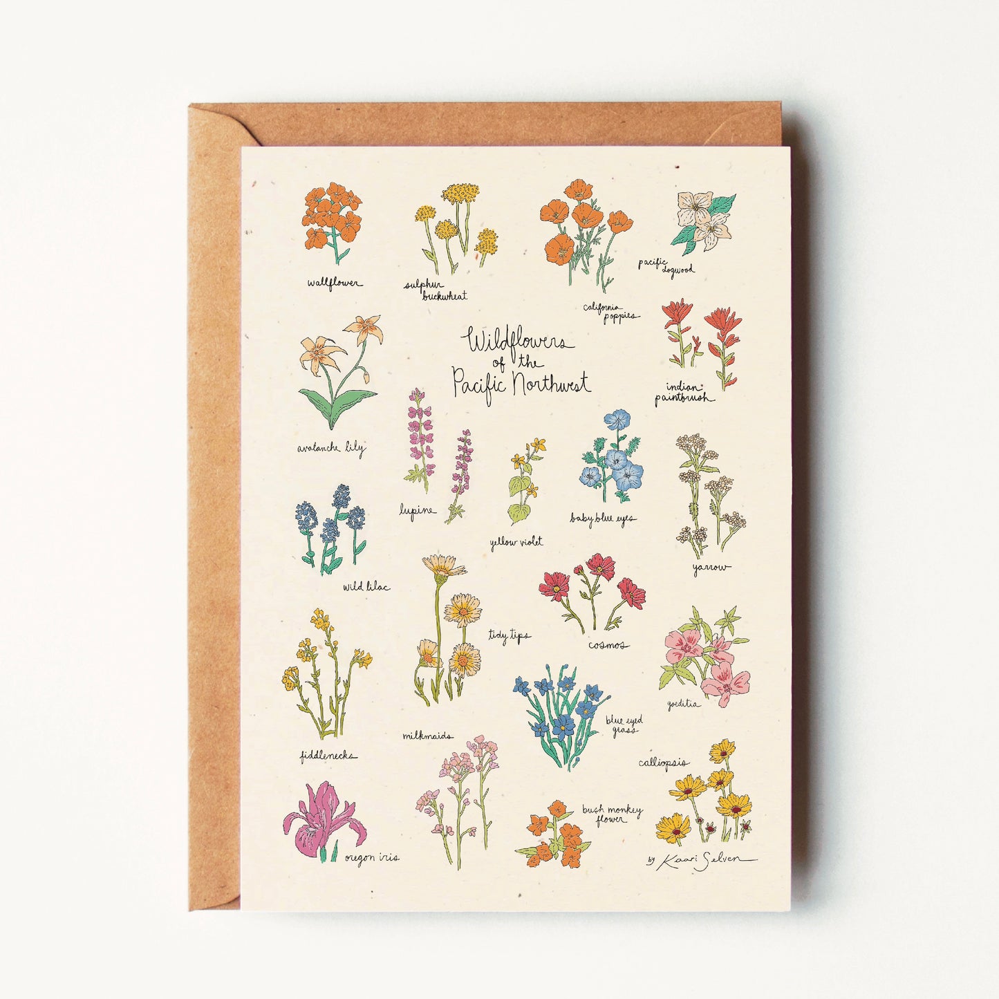 Wildflowers of the Pacific Northwest Greeting Card