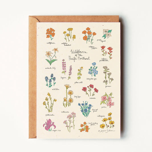 Wildflowers of the Pacific Northwest Greeting Card