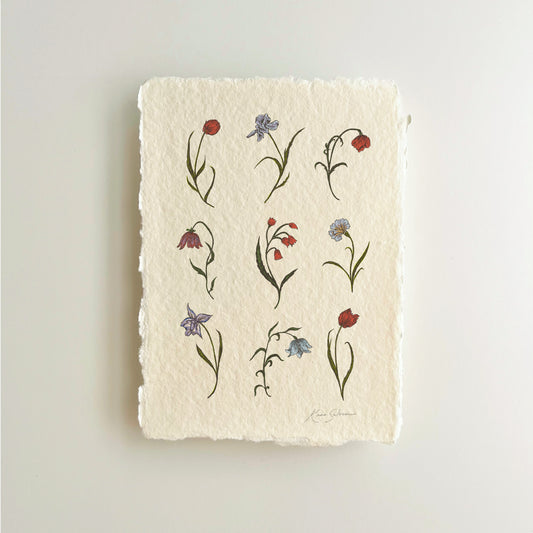 Dainty Flowers I Heirloom Art Print