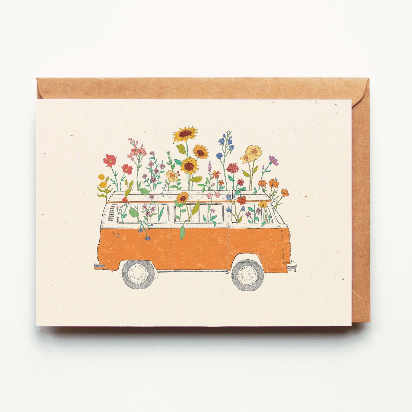 Wildflower Van Greeting Card